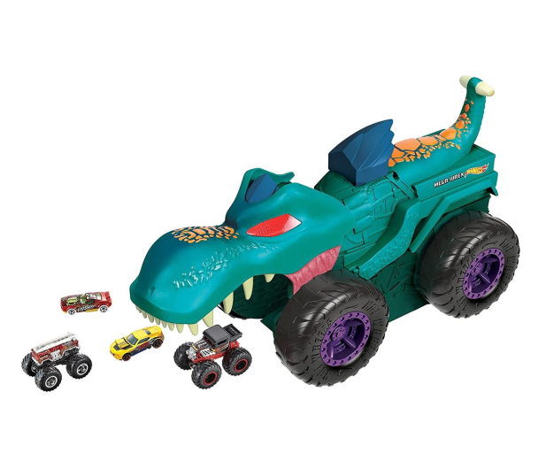 Hot Wheels Monster Trucks Pożeracz aut Mega Wrex - 1023547 - zdjęcie 2